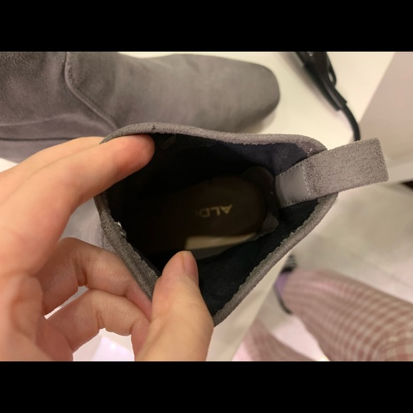 Aldo grey microfibre boots - Picture 3 of 6